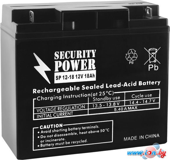 Аккумулятор для ИБП Security Power SP 12-18 (12В/18 А·ч) в Гомеле