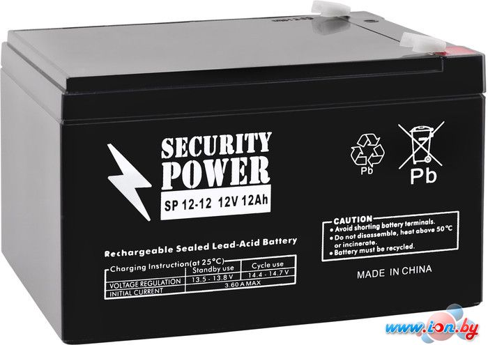 Аккумулятор для ИБП Security Power SP 12-12 F2 (12В/12 А·ч) в Минске