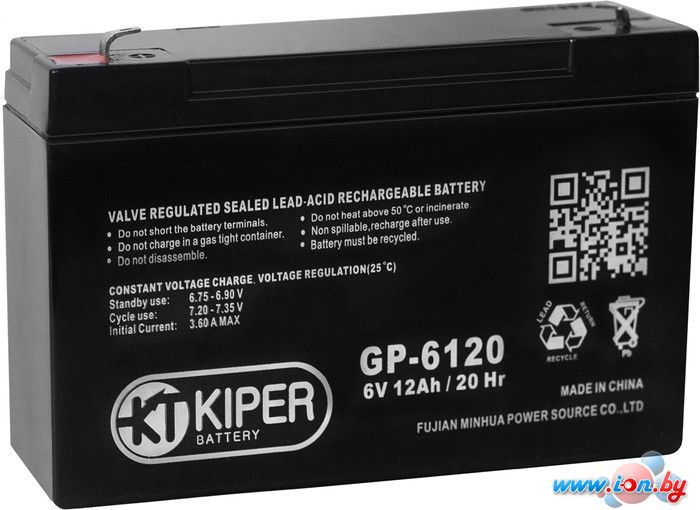 Аккумулятор для ИБП Kiper GP-6120 F1 (6В/12 А·ч) в Могилёве