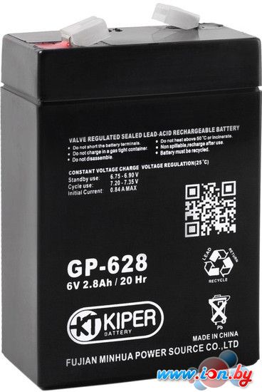 Аккумулятор для ИБП Kiper GP-628 F1 (6В/2.8 А·ч) в Гродно