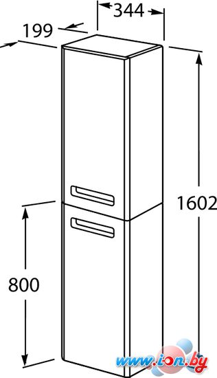 Roca Шкаф-пенал The Gap (бежевый, левый) [ZRU9302697] в Гомеле