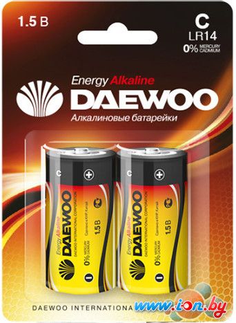 Батарейки Daewoo C Alkaline 2 шт. [4690601030405] в Могилёве