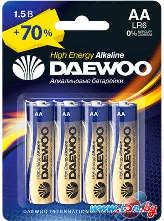 Батарейки Daewoo High Energy Alkaline AA 4 шт. [4895205006812] в Могилёве