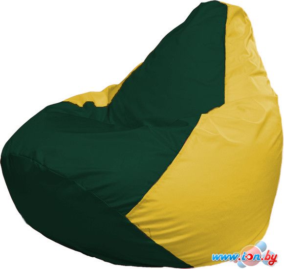 Кресло-мешок Flagman Груша Макси Г2.1-65 (тёмно-зелёный/жёлтый) в Гомеле