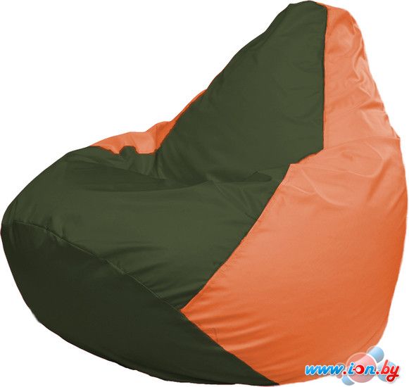 Кресло-мешок Flagman Груша Макси Г2.1-56 (тёмно-оливковый/оранжевый) в Бресте