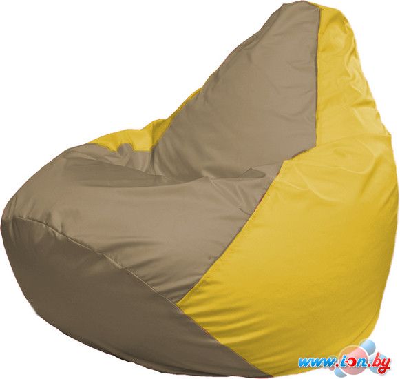 Кресло-мешок Flagman Груша Макси Г2.1-95 (тёмно-бежевый/жёлтый) в Гомеле
