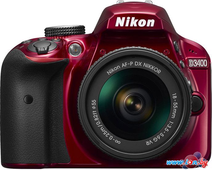 Фотоаппарат Nikon D3400 Kit AF-P 18-55mm VR (красный) в Бресте