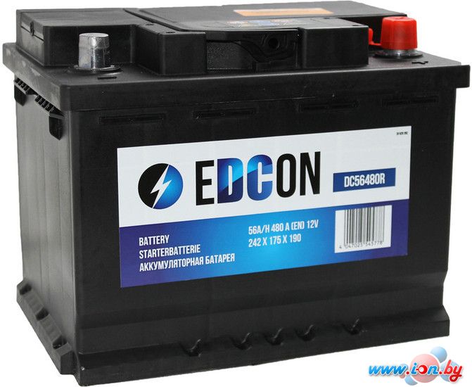 Автомобильный аккумулятор EDCON DC56480R (56 А·ч) в Бресте