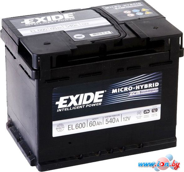 Автомобильный аккумулятор Exide Micro-Hybrid ECM EL600 (60 А·ч) в Витебске