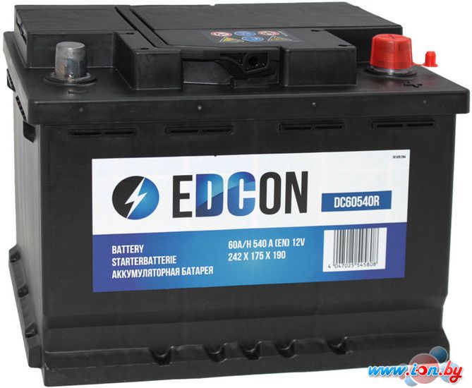 Автомобильный аккумулятор EDCON DC60540R (60 А·ч) в Бресте