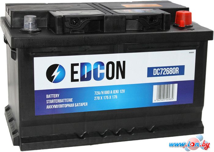 Автомобильный аккумулятор EDCON DC72680R (72 А·ч) в Бресте
