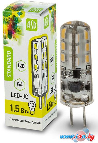 Светодиодная лампа ASD LED-JC-standard G4 1.5 Вт 3000 К [4690612003757] в Гомеле