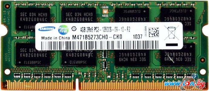 Оперативная память Samsung 4GB DDR3 SODIMM PC3-10600 [M471B5273CH0-CH9] в Витебске