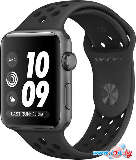 Умные часы Apple Watch Nike+ 38mm Space Gray with Black Nike Sport Band [MQ162] в Гродно