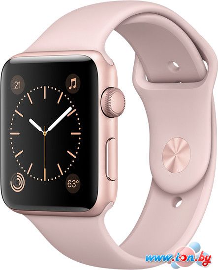 Умные часы Apple Watch Series 2 42mm Rose Gold with Pink Sand Sport Band [MQ142] в Могилёве