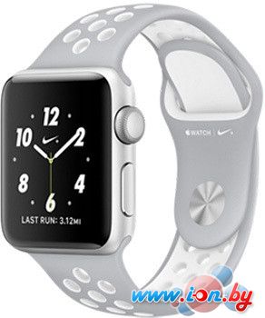 Умные часы Apple Watch Nike+ 38mm Silver with Flat Silver/White Nike Band [MNNQ2] в Могилёве