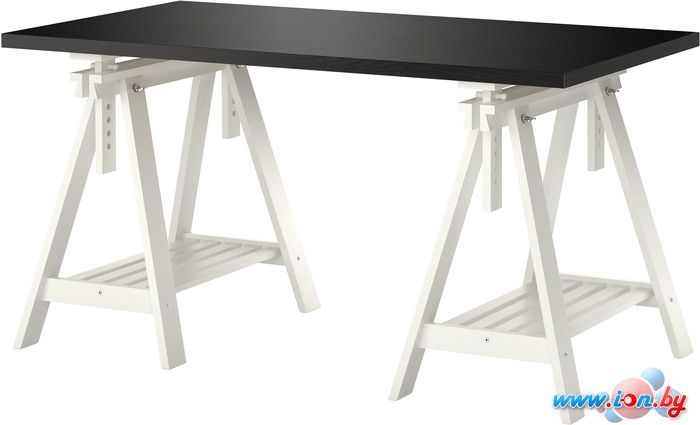 Письменный стол Ikea Линнмон/Финвард (черный/белый) [790.473.06] в Витебске