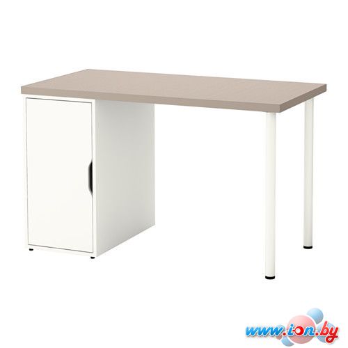 Письменный стол Ikea Линнмон/Алекс (геометрический бежевый/белый) [492.143.11] в Бресте
