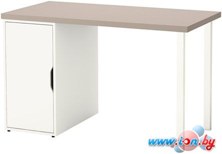 Письменный стол Ikea Линнмон/Годвин (геометрический бежевый/белый) [992.143.18] в Бресте