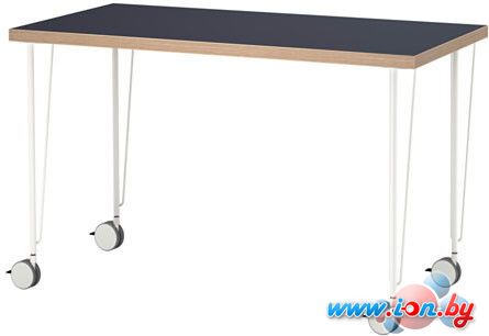 Письменный стол Ikea Линнмон/Крилле (синий/белый) [892.142.29] в Гомеле