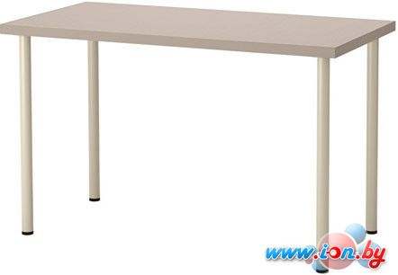 Письменный стол Ikea Линнмон/Адильс (геометрический бежевый/серебристый) [992.141.77] в Гомеле