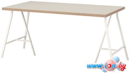 Письменный стол Ikea Линнмон/Лерберг (бежевый/белый) [092.166.56] в Гомеле