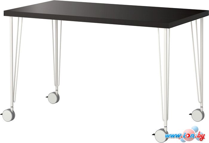 Письменный стол Ikea Линнмон/Крилле (черный/белый) [490.019.46] в Витебске