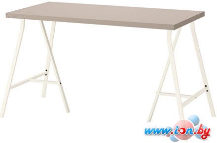 Письменный стол Ikea Линнмон/Лерберг (геометрический бежевый/белый) [992.142.81] в Гомеле