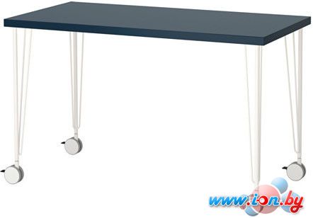 Письменный стол Ikea Линнмон/Крилле (геометрический синий/белый) [792.142.20] в Бресте