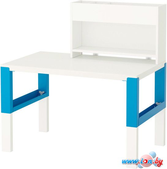 Письменный стол Ikea Поль (белый/синий) [391.289.55] в Гомеле