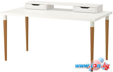 Письменный стол Ikea Линнмон/Хилвер (белый/бамбук) [292.238.30] в Бресте