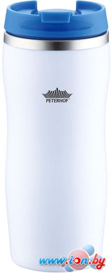 Фляга-термос Peterhof Vacuum Travel Mug (белый/синий) [PH-12422] в Гродно