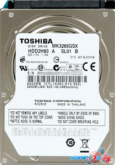Жесткий диск Toshiba 65GSX 320 Гб (MK3265GSX) в Могилёве
