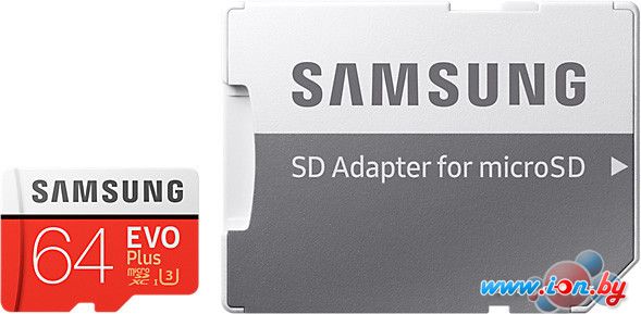 Карта памяти Samsung EVO+ microSDXC 64GB + адаптер [MB-MC64GA] в Бресте