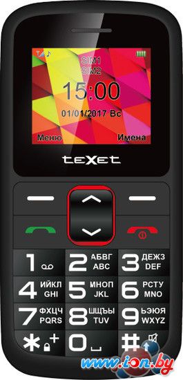 Мобильный телефон TeXet TM-B217 (черный-красный) в Витебске