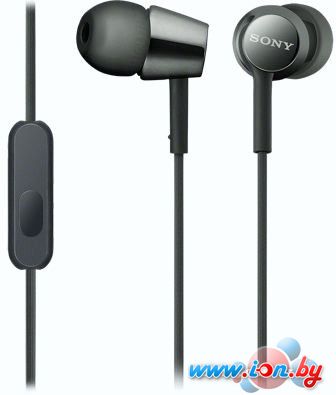 Наушники с микрофоном Sony MDR-EX155AP (черный) в Бресте