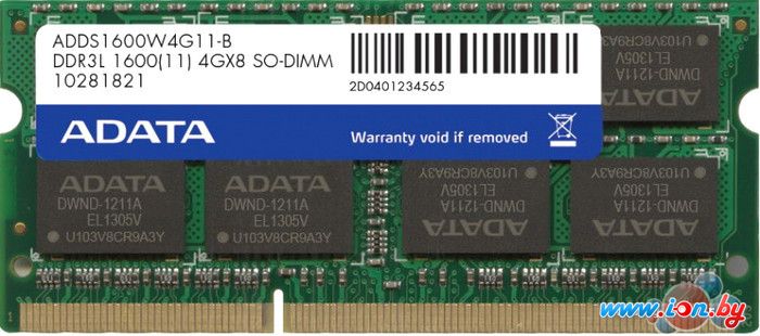Оперативная память A-Data Premier 4GB DDR3 SO-DIMM PC3-12800 (ADDS1600W4G11-B) в Могилёве
