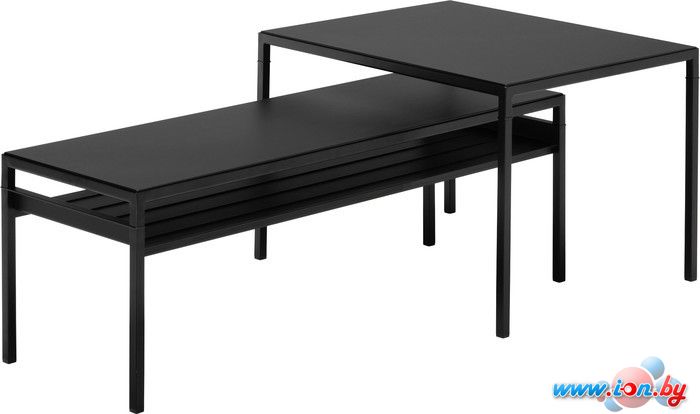 Журнальный столик Ikea Нибода (черный/бежевый) [192.083.21] в Гродно