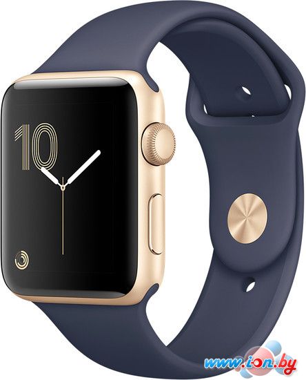 Умные часы Apple Watch Series 2 42mm Gold with Midnight Blue Sport Band [MQ152] в Могилёве