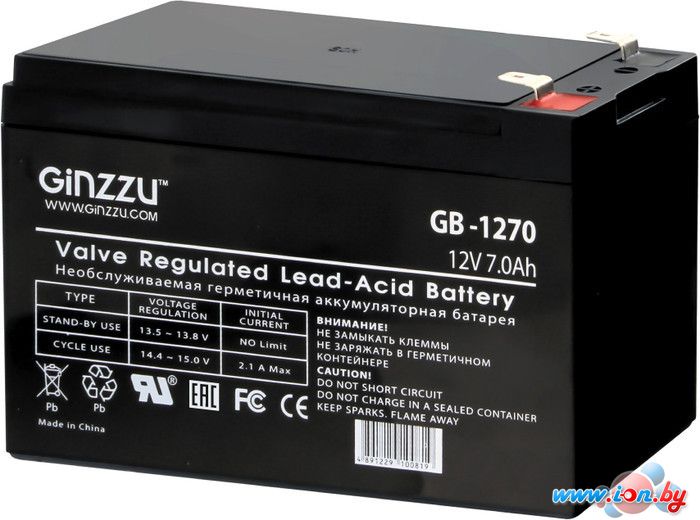 Аккумулятор для ИБП Ginzzu GB-1270 (12В/7 А·ч) в Гродно