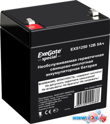 Аккумулятор для ИБП ExeGate Special EXS1250 (12В/5 А·ч) [ES255175RUS] в Гомеле