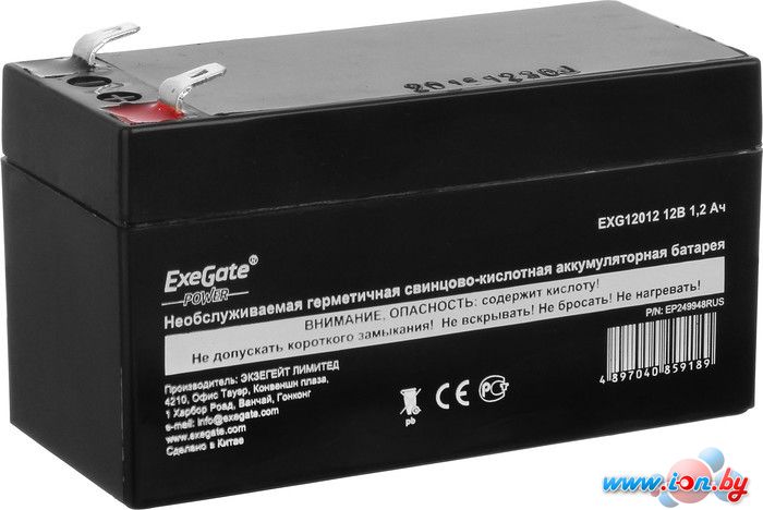 Аккумулятор для ИБП ExeGate Power EXG 12012 (12В/1.2 А·ч) [EP249948RUS] в Гродно