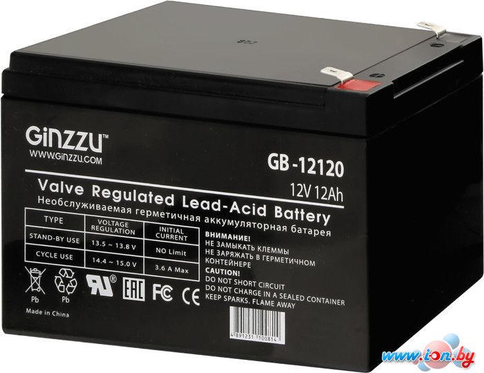 Аккумулятор для ИБП Ginzzu GB-12120 (12В/12 А·ч) в Минске