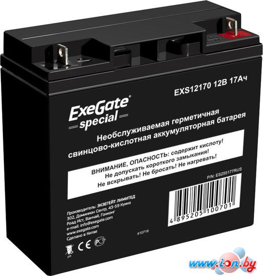 Аккумулятор для ИБП ExeGate Special EXS12170 (12В/17 А·ч) [ES255177RUS] в Гомеле