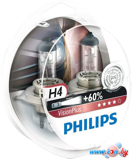 Автомобильная лампа Philips H4 VisionPlus 2шт [12342VPS2] в Минске