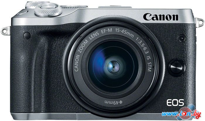 Фотоаппарат Canon EOS M6 Kit 15-45mm (серебристый) в Бресте