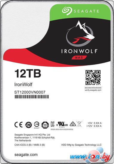 Жесткий диск Seagate Ironwolf 12TB ST12000VN0007 в Бресте