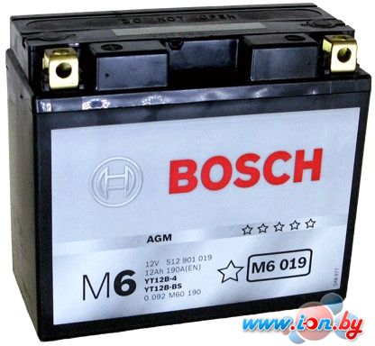 Мотоциклетный аккумулятор Bosch M6 YT12B-4/YT12B-BS 512 901 019 (12 А·ч) в Витебске