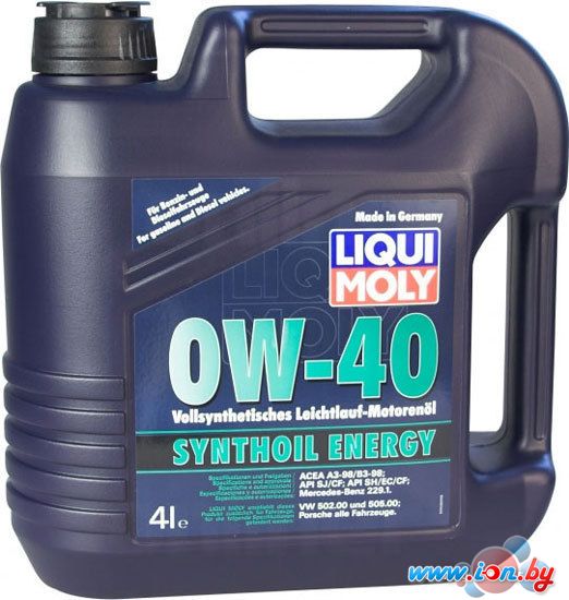 Моторное масло Liqui Moly Synthoil Energy 0W-40 5л в Бресте