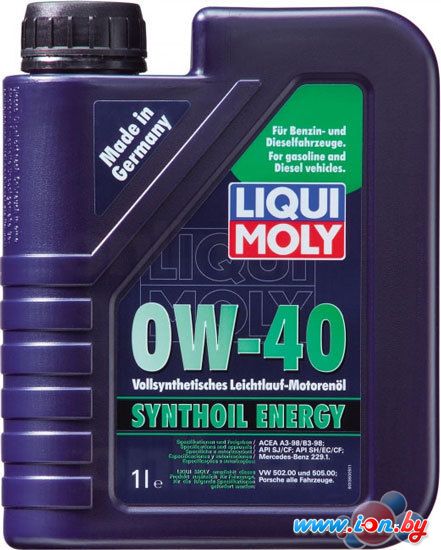 Моторное масло Liqui Moly Synthoil Energy 0W-40 1л в Гомеле